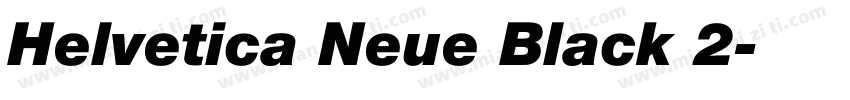 Helvetica Neue Black 2字体转换